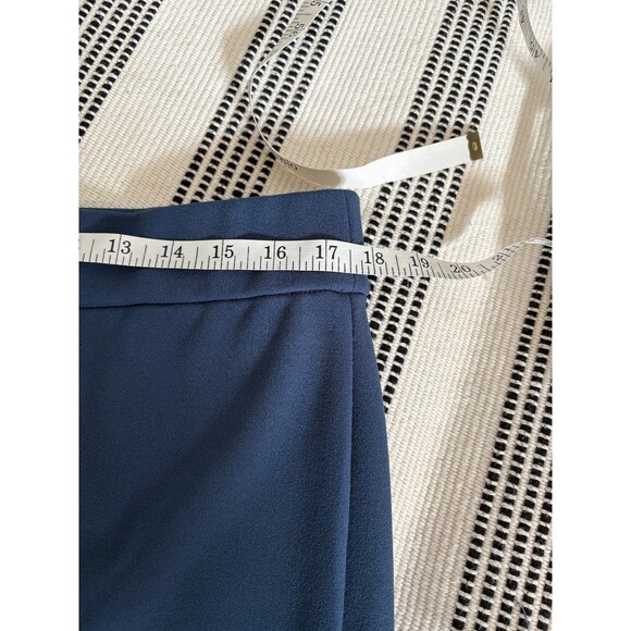 Dennis Basso PL 14 Petite Pants Luxe Crepe Pull On Bootcut Blue XL - Picture 8 of 9